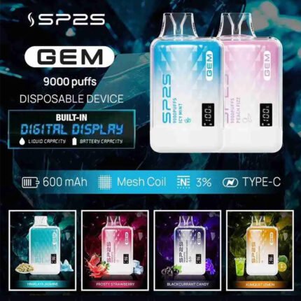 【台灣現貨】SP2S GEM思博瑞9000口 一次性電子煙 大容量拋棄式